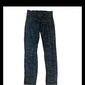 Lululemon Speed Up Leggings 8 Teal Black